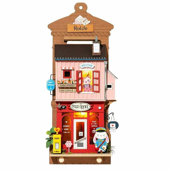 Artilugio Love Post Office  -   Wooden Wall Hanging Dollhouse Kit Puzzle DIY Room and Study Decor AR3853724